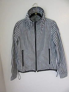 Lauren Ralph Lauren Active Windbreaker schwarz kariert S Langarm Kordelzug - Bild 1 von 5