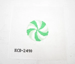 KCN Designers Canvas Mesh Print Stitching Sheet 3" Green Mint Canvas KCD2410 - Picture 1 of 4