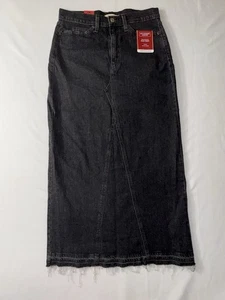 Levi Strauss Signature Denim Maxi Skirt Dark Charcoal Color Maxi Size 4 | W27 - Picture 1 of 14