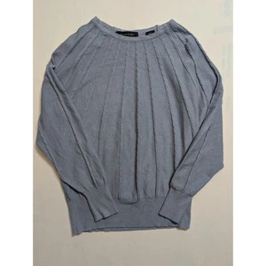 Elie Tahari Pullover Damen Gr. XS Strickpullover gerippt blau weich - Bild 1 von 4