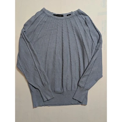 Elie Tahari Sweater Women's Size XS Knit Pullover Ribbed Blue Soft - Image 1 of 4