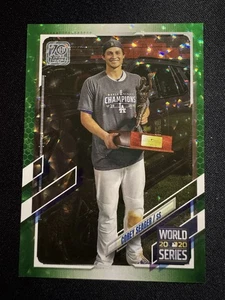 2021 Topps - World Series Highlights Corey Seager #198 Green 75/499 - Picture 1 of 3
