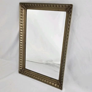 Vintage Kosmetik Tablett Spiegel mit Staffelei Rasur Make-up viktorianisch MCM 16" Goldrahmen - Bild 1 von 13