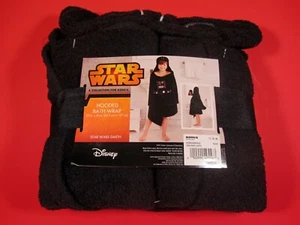 Star Wars Darth Vader Badetuch mit Kapuze schwarz Baumwolle Disney Lucasfilm NEU - Bild 1 von 5