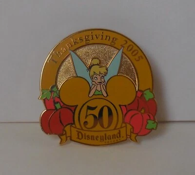 Disney Pin DLR Cast Member Thanksgiving 2005 Tinker Bell Pin LE - Image 1 of 2