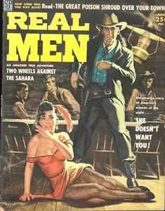 REAL MEN, June 1958 - Two Wheels Against the Sahara - Imagen 1 de 4