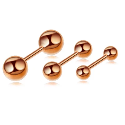 2-10PCS Surgical Steel Barbell Piercing Tongue Bar Tragus Eyebrow Bar Nose - Image 1 of 4