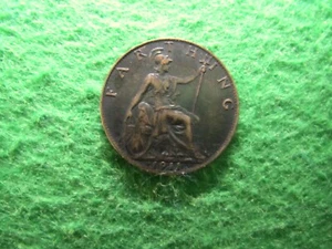 1911 Great Britain Farthing - Higher Grade - Picture 1 of 2