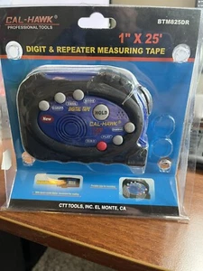 Digit & Repeater Measuring Tape 25' x 1" Cal-Hawk BTM825DR Read - Picture 1 of 3