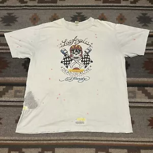 Vintage Ed Hardy Los Angeles Dead Or Alive T-Shirt Men’s Size Large Distressed - Picture 1 of 15