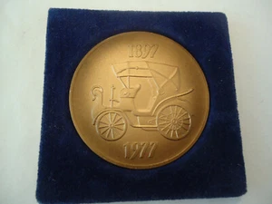 Vintage Rare TATRA Auto Car 1897-1977 Medal Plaque Koprivnice Czechoslovakia - Picture 1 of 5