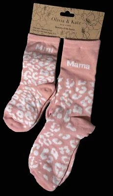 NUEVO OLIVIA & KATE NEW YORK MOMMY & ME Calcetines Rosa y Blanco (niño 3-7 años) Foto 1 de 4