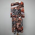 Next Leopard Print Dress Skater Style Half Sleeve Orange Brown UK 10 RRP£35 NWT