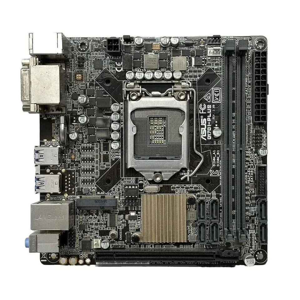 ASUS Q170I-PLUS mini ITX  Motherboard DDR4for 6/7th  GEN CPU LGA 1151 I/O SHIELD - image 1 of 1