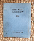 E. W. Bliss Salesmans sheet metal machinery catalog binder Brooklyn NY 1928-34