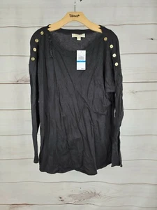 Michael Kors Women's Black Crew Neck Sweater Sz XL New #B53 - Picture 1 of 4
