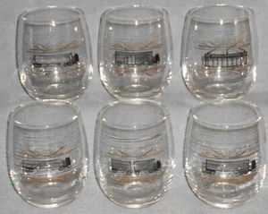 RAR Set (6) MCM 1950er-60er 14 oz GROßE ROLY POLY Bar Gläser LKW - BIG RIG - Bild 1 von 12
