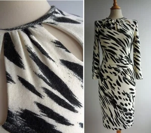CACHE Ivory Black Jumper Dress Size 8 approx - Picture 1 of 20