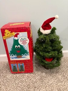 Vintage 1997 Gemmy Original Douglas Fir Dancing Talking 24” Christmas Tree Works - Picture 1 of 20