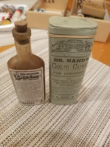 Años 1890 Nuevo de lote antiguo Dr. Hand's CÓLICOS CURA para niños Scranton PA Patente Botella de Medicina - Imagen 1 de 7