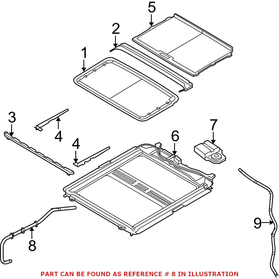 Manguera de drenaje de techo corredizo Mopar genuina OEM para Ram 2500 3500 68078564AD Foto 1 de 1