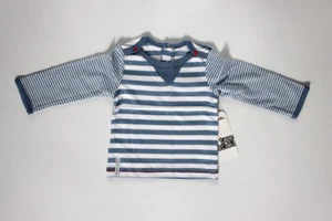 Camiseta azul y blanca de niño de manga larga (talla 9 meses) - Imagen 1 de 4