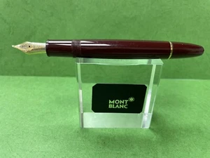 Montblanc Meisterstück 146 Le Grand Fountain Pen Bordeaux 18K M Nib Missing Cap - Picture 1 of 18