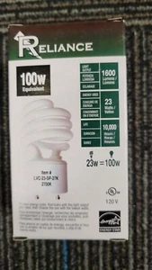 60 pack case /Spiral CFL Fluorescent -Twist and Lock GU24 2700K White / 23w=100w - Picture 1 of 2