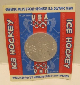 Ficha de hockey sobre hielo de los Juegos Olímpicos de Invierno 1998 de General Mills ¡nueva en la tarjeta!¡! - Imagen 1 de 3