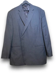 Lauren Ralph Lauren LRL 100% Wool Button Suit Blazer Coat Jacket 52 R Gray - Picture 1 of 8