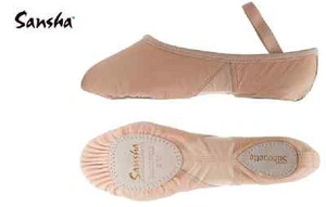 Sansha Silhouette 3L Adult Size 5M (fits 4.5) Leather Split Sole Ballet Shoes - Picture 1 of 1