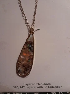 Collar Time & Tru Multi Hilo Abulón Capas-24+ pulgadas - Imagen 1 de 3