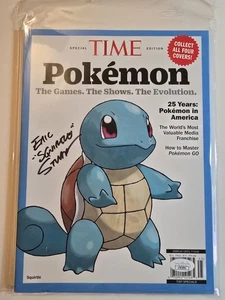 TIME Magazine - 25 Years Pokemon - SQUIRTLE Cover Signed by Eric Stuart JSA 94 - Bild 1 von 3