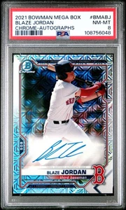 2021 Bowman BLAZE JORDAN Mega Box Chrome Autographs #BMABJ PSA 8 - Picture 1 of 2