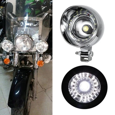 Lámpara de faro bala visera cromada para Honda Shadow Phantom Spirit ACE Aero VT Foto 1 de 4