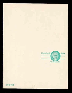 UY35 - MINT UNFOLDED MESSAGE-REPLY CARD - Picture 1 of 2