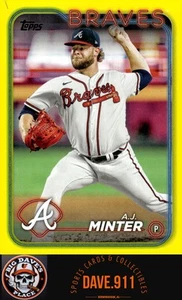 A.J. Minter 2024 Topps Yellow #539 Atlanta Braves - Picture 1 of 2