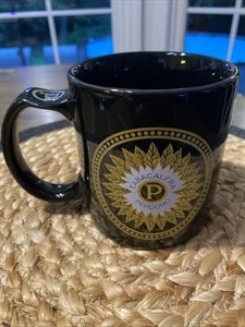 Tabacalera Perdomo Tabakblatt Kaffeebecher mit Zigarrenablage glänzend schwarz & gold - Bild 1 von 5