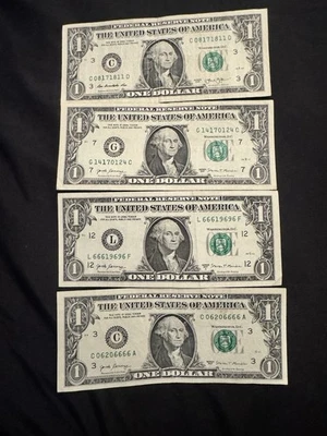 Lot Of 1 Dólar Bill With Rare Serial Numbers - Image 1 of 2