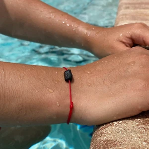 Black tourmaline adjustable cord bracelet energy shield protection men women - Picture 1 of 19