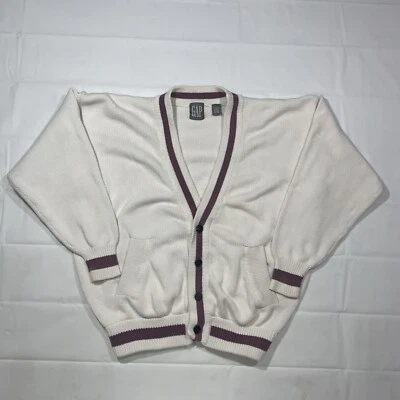 Cárdigan Suéter Vintage Gap Cuello en V Talla Grande Preppy Años 90 Foto 1 de 4