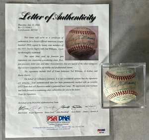 Ted Williams 1955 Tigers Signed 50s Official Harridge OAL Baseball (29) Auto PSA - Picture 1 of 6