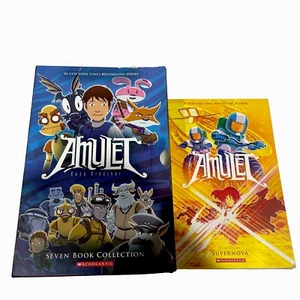 AMULET 7 Book Box Set by Kazu Kibuishi Plus Book 8 Supernova - Picture 1 of 6