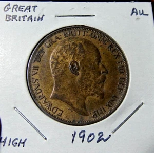 1902 Great Britain One Penny Coin UK - Picture 1 of 3