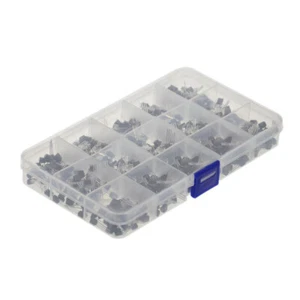 Portable 600pc 15Value NPN PNP Transistor TO-92 Assortment Kit Set W/Box Fine - Picture 1 of 12