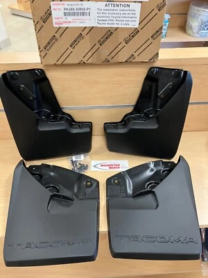 24-26 TACOMA MUDGUARD MUD FLAP SET FRONT & REAR GENUINE TOYOTA ACCESSORY - Image 1 of 4