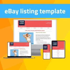 Modello eBay - Responsive Classic rosso - ottimizzato per dispositivi mobili + editor - Foto 1 di 6