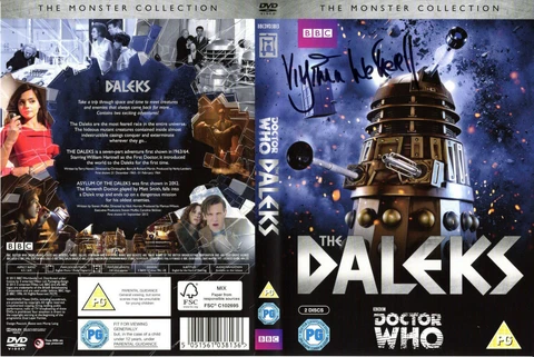 Doctor Who: DALEKS! DVD Cover Signed by Virginia Wetherell Cover