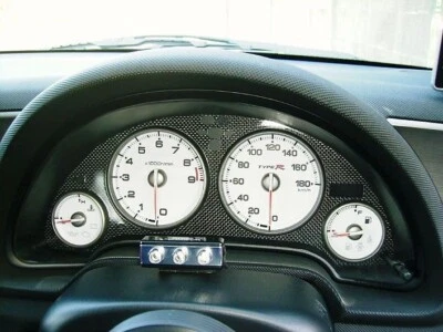 Insanely Rare JDM Integra Carbon Cluster Overlay Acura RSX Honda DC5 Speedometer - Image 1 of 4