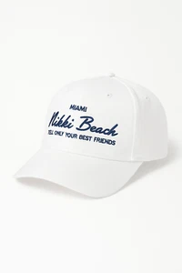 RARE Nikki Beach White with Navy Signature Cap Hat AUTHENTIC - Bild 1 von 4